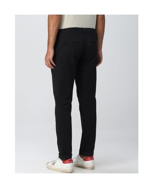 Dondup Black Logo Trousers for men