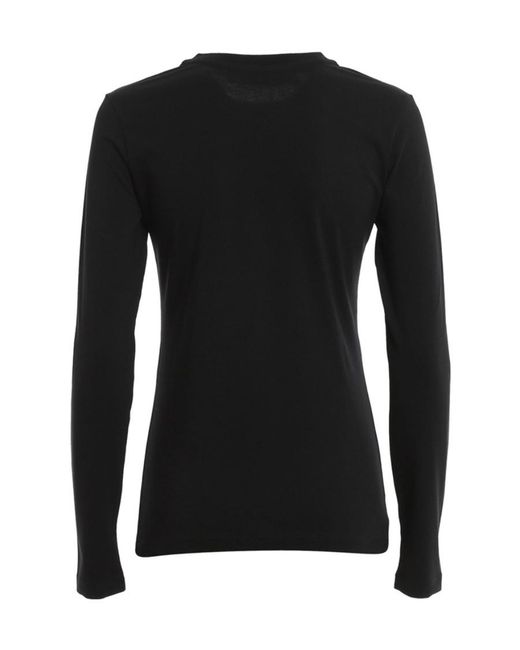 Moschino Black Logo Long-Sleeved T-Shirt