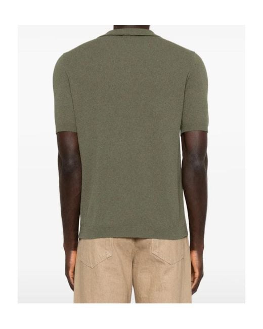 Roberto Collina Green Short-Sleeved Polo Shirt for men