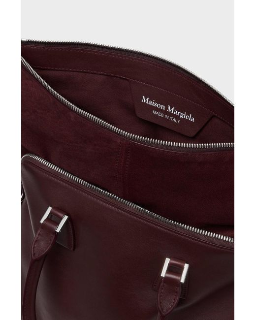 Maison Margiela Red 5Ac Soft Medium Zip-Up Tote Bag