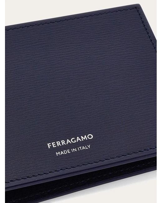 Ferragamo Blue Ferragamo Logo-Printed Bi-Fold Wallet for men