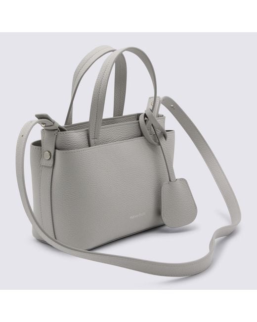 Fabiana Filippi Gray Logo Printed Tote Bag