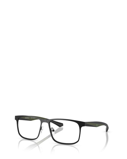 Emporio Armani White Square Frame Glasses for men