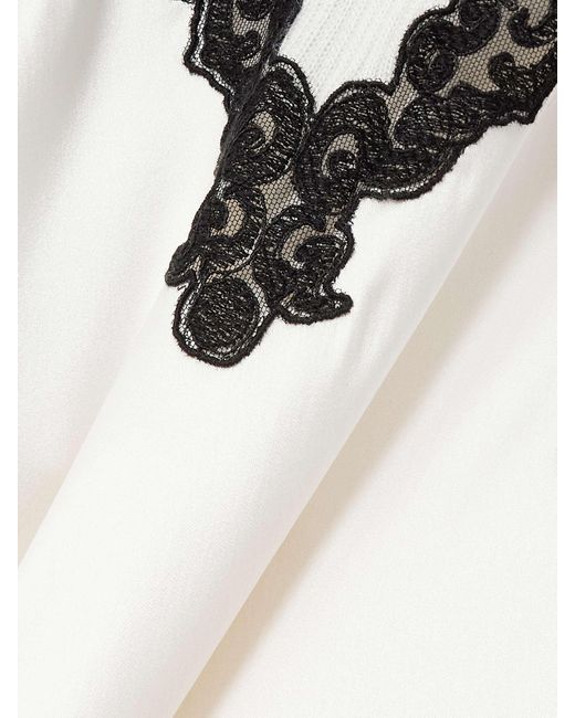 Gabriela Hearst White Kerry Lace Trimmed Dress