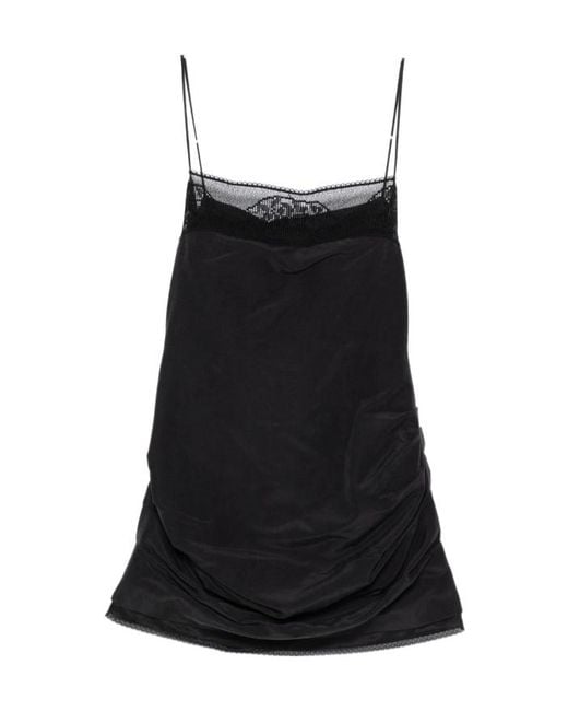 Magda Butrym Black Rhinestone-Embellished Strapless Cut-Out Dress