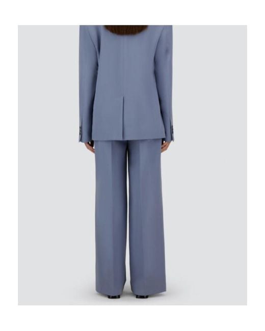 Herno Blue Straight Trousers