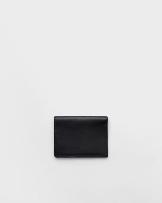 Prada Black Antiqued Leather Wallet