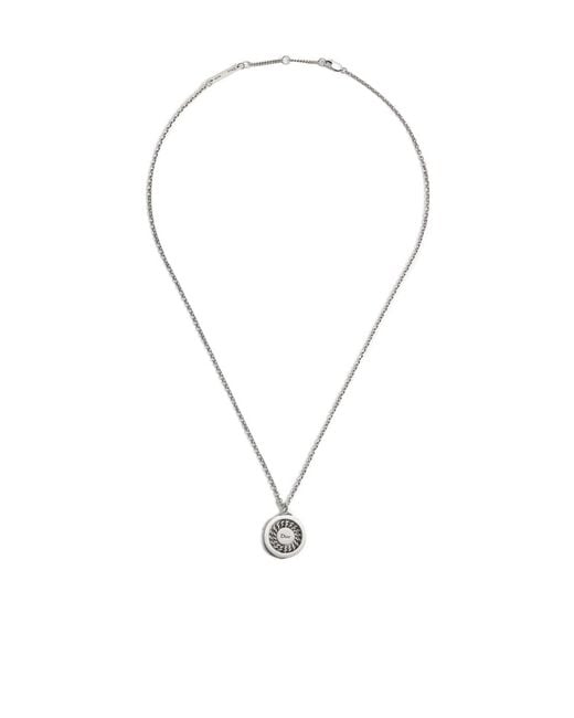 Dior Metallic Stack Pendant Necklace for men
