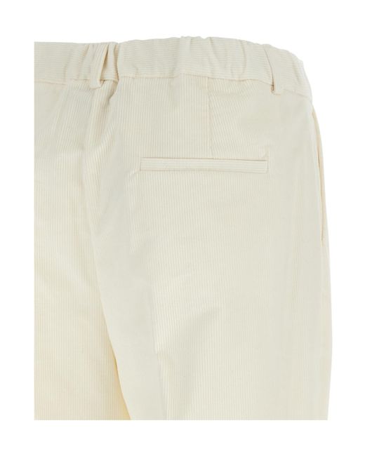 Kiton White Straight-Leg Casual Trousers