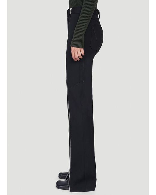 Bottega Veneta Black Bonded Stretch Cavalry Slim Trousers