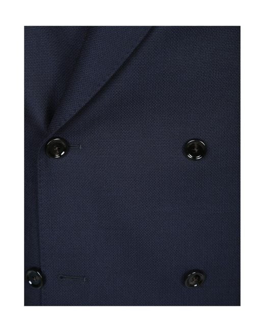 Lardini Blue Double Breasted Tailored Blazer for men