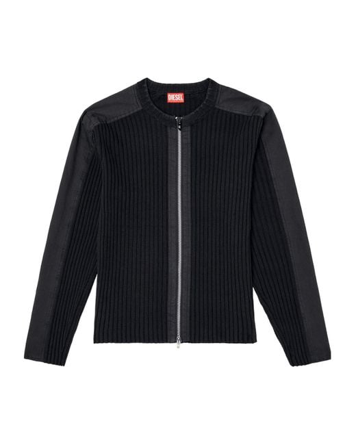 DIESEL Blue K-Matty Zipped Cardigan for men