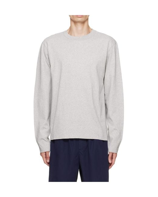 Tekla Gray Long-Sleeved T-Shirt for men