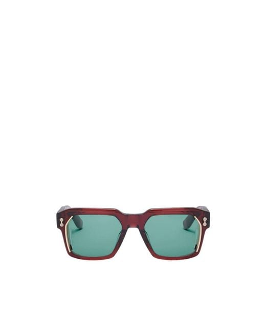 Akoni Green Geometric-Frame Sunglasses for men