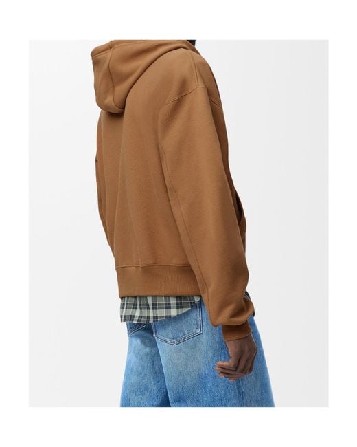 Loewe Brown Long-Sleeved Sweatshirt Jacket for men