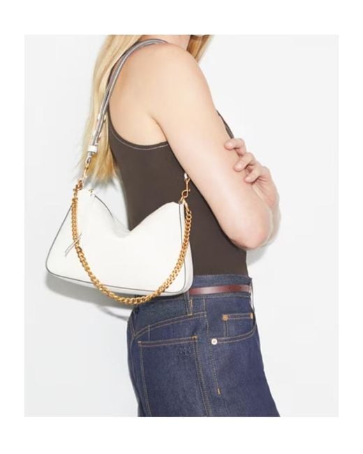 Tory Burch White Small Perry Shoulder Bag