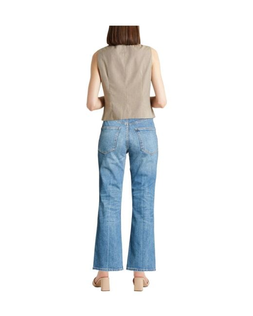 Tory Burch Blue High-Waisted Bootcut Jeans