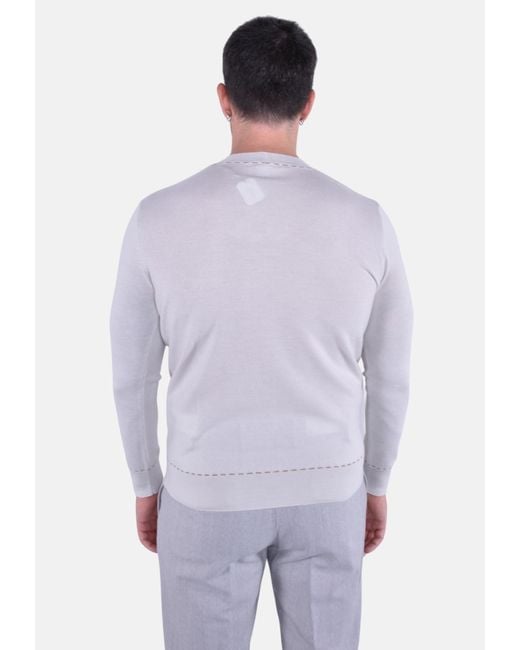 Eleventy Blue Round-Neck Long-Sleeve Knitted Sweater for men