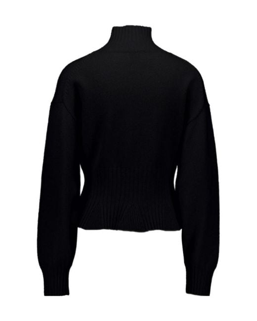 Allude Black Boat-Neck Jumper