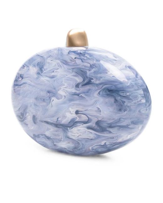 Cult Gaia Blue Marble-Textured Clutch