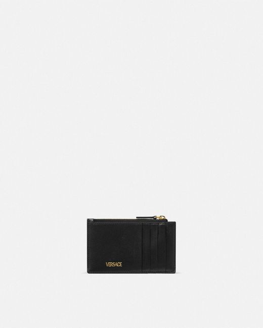 Versace Black Medusa '95 Zipped Quilted Wallet