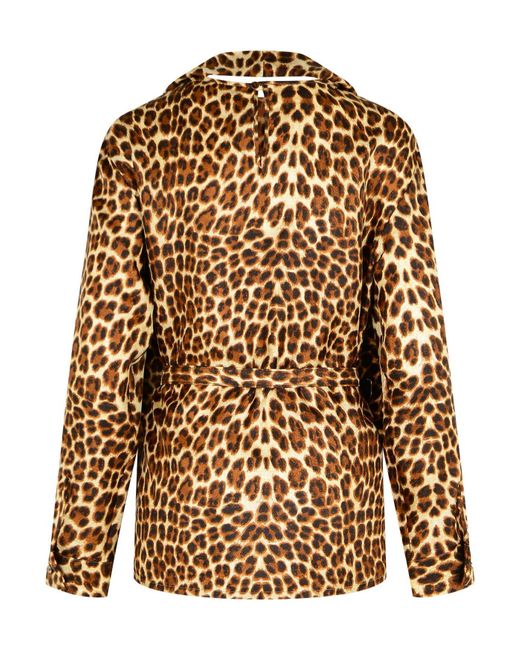 P.A.R.O.S.H. Brown Animlier Silk Blouse