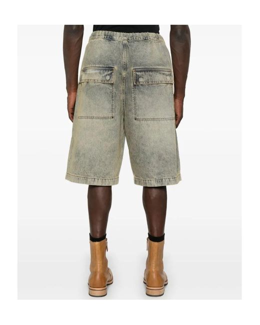 Entire studios Gray Elasticated-Waist Button Bermuda Shorts