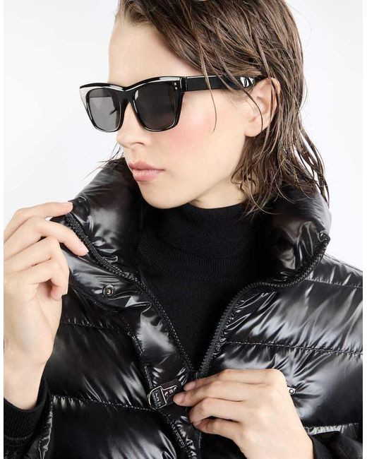 Fay Black Quilted Cape Jacket