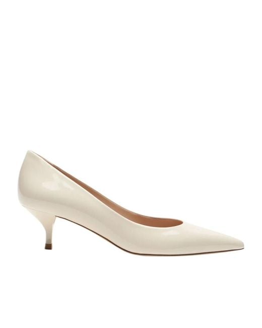 Stuart Weitzman White Stuart Power Pump 50