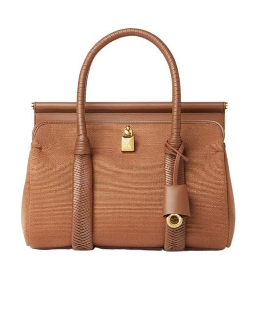 Loro Piana Brown Loom Bag L25