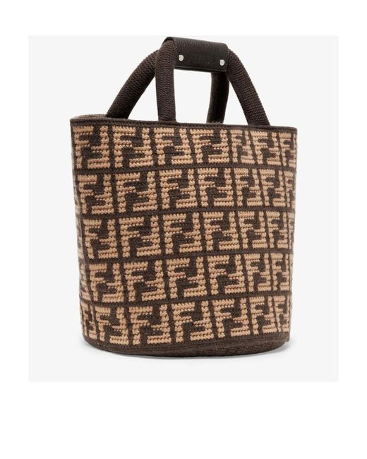 Fendi Brown Ff Cashmere Bag for men