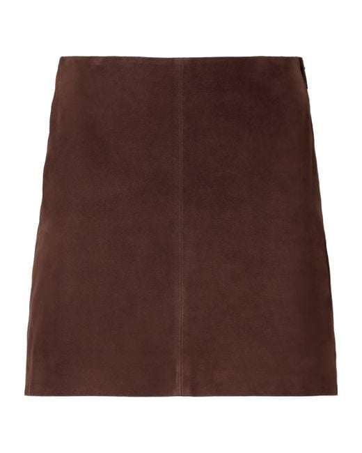 Arma Brown Suede Mini Skirt
