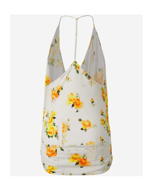 Acne Metallic Floral Pattern Top