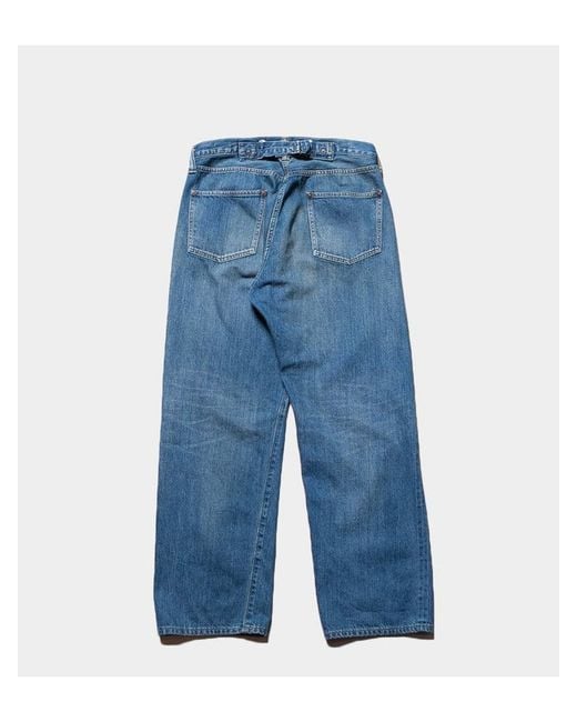 A.PRESSE Blue No 2 Washed Straight-Leg Jeans for men