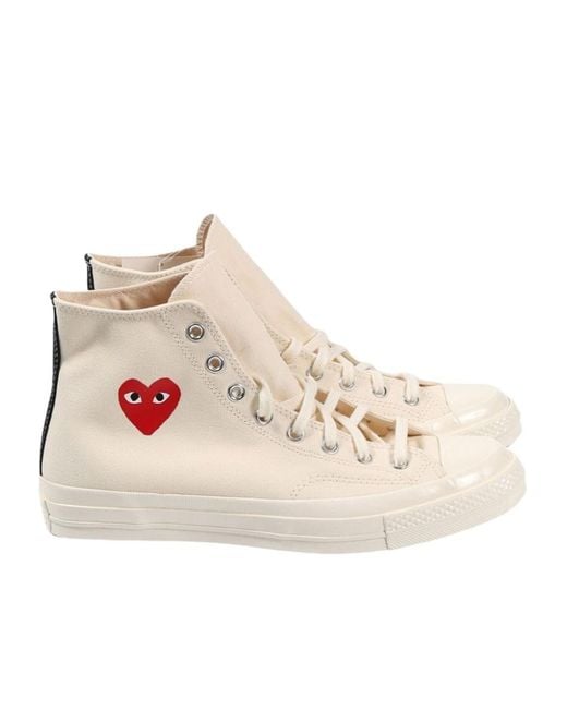 COMME DES GARÇONS PLAY Natural Lace-Up High-Top Casual Shoes for men