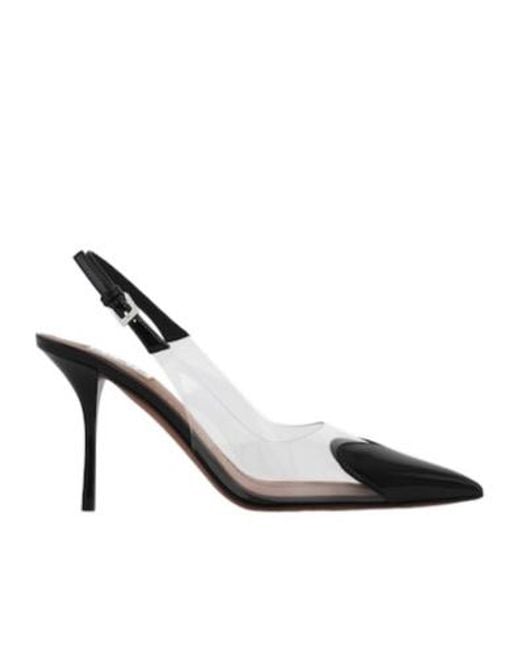Alaïa Metallic Alaïa Le Coeur Pointed Toe Slingback Pumps