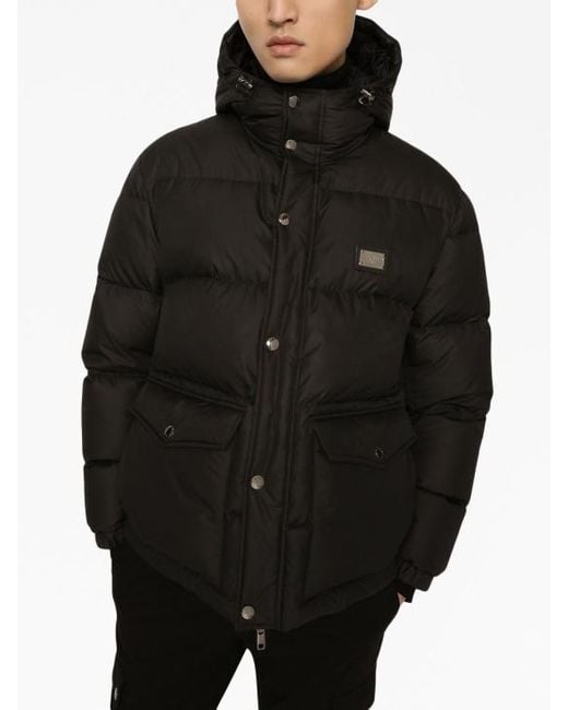 Dolce & Gabbana Black Down Jackets for men