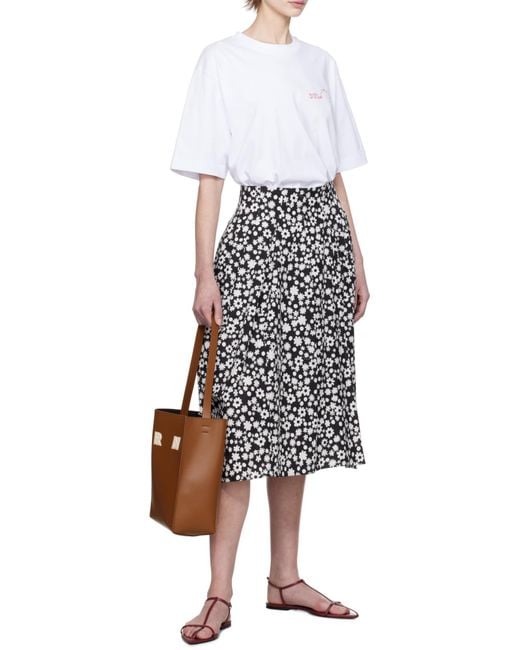 Marni Brown Museo Logo-Patch Small Shoulder Bag