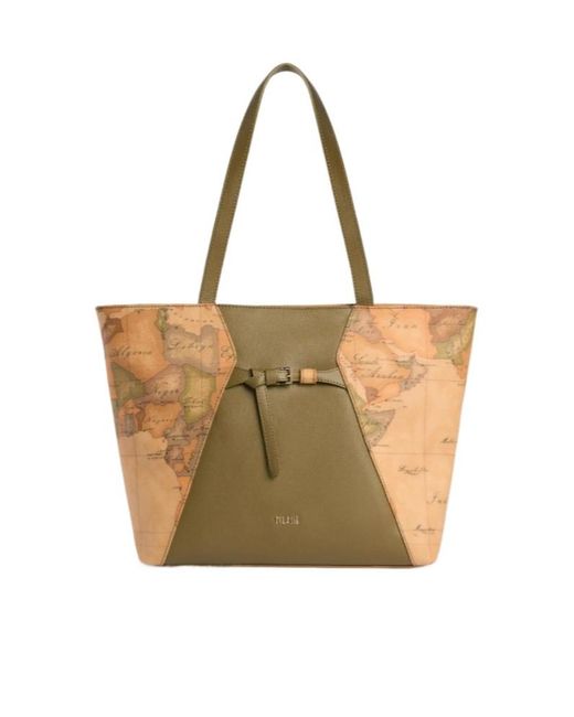 Alviero Martini Brown Logo-Lettering Handbag
