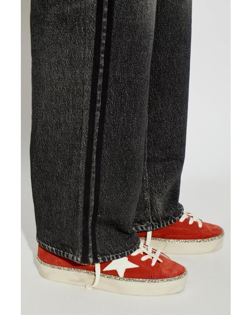 Golden Goose Deluxe Brand Red Hi Star Lace-Up Sneakers