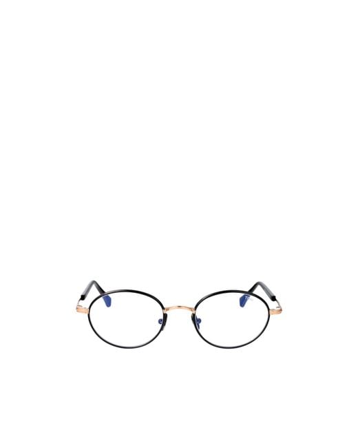 Tom Ford Metallic Eyewear Round Frame Glasses for men