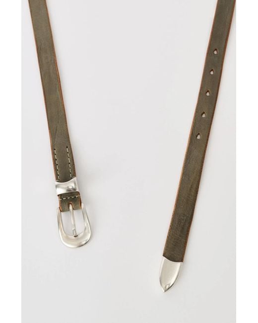Our Legacy White Buckle Belt for men