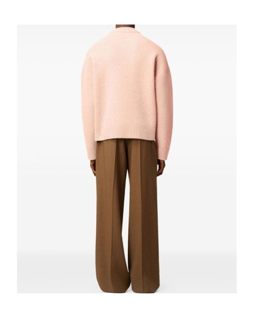 AMI Pink Ami De Coeur Sweater for men