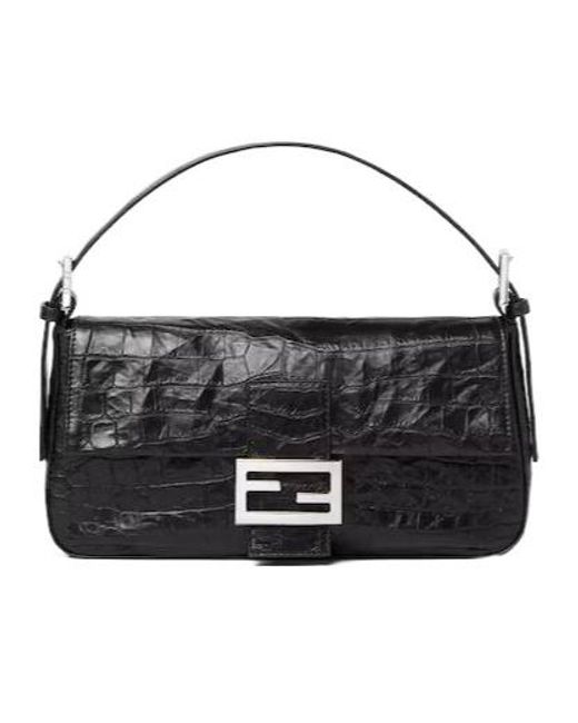 Fendi Black Baguette 26424 Shoulder Bag