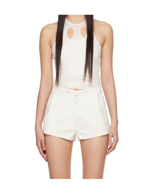 Dion Lee Red Mobius Loop Cut-Out Tank Top