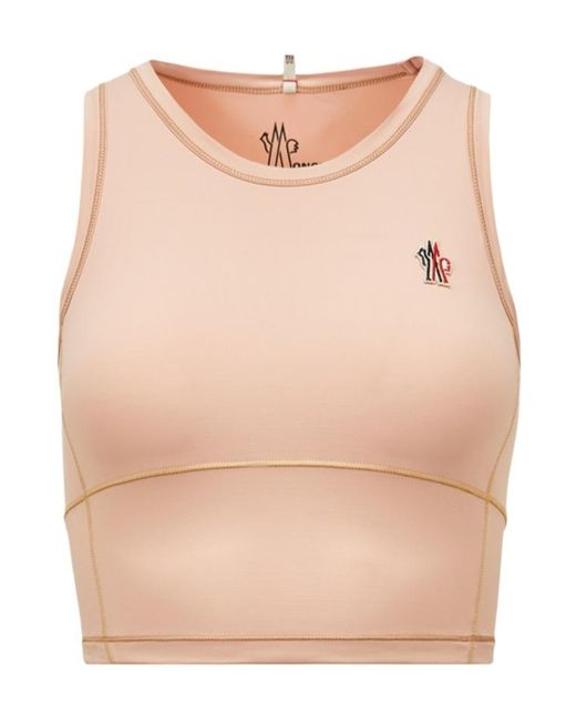 Moncler Natural Round Neck Sleeveless Vest