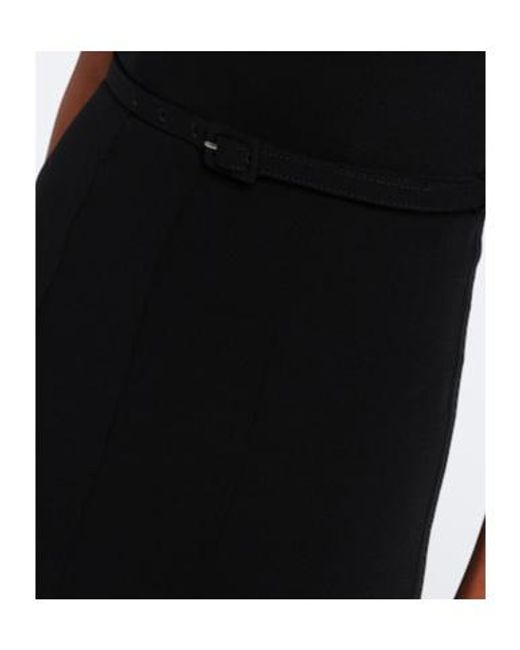Roland Mouret Black Bow-Detail Belted Midi Dress