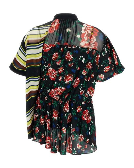 Sacai Green Printed Shirt