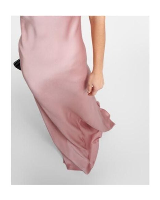 Victoria Beckham Pink Satin Halter Dress