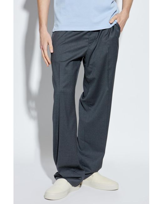 Moncler Blue Straight-Leg Trousers for men